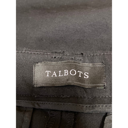 Talbots Women's Black High Rise Slim Fit Straight Leg Trouser Dress Pants Size 4