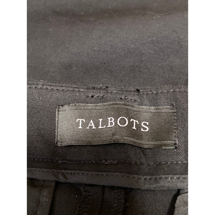 Talbots Women's Black High Rise Slim Fit Straight Leg Trouser Dress Pants Size 4