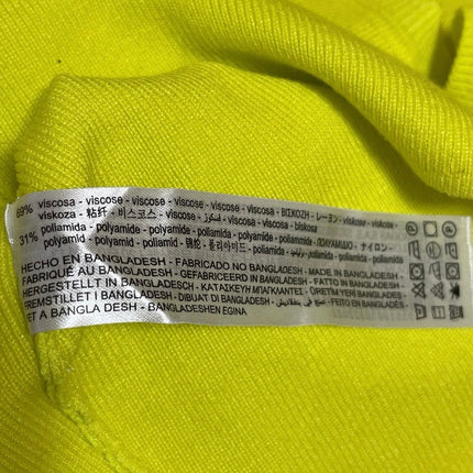 Zara Women's Yellow Green Sleeveless Ribbed Knit Racerback Crop Tank Top Size S