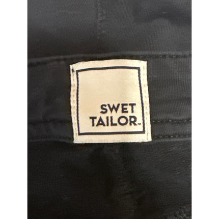 Swet Tailor Women's Black High Waisted Casual Wide Leg Denim Jeans Shorts Sz 32