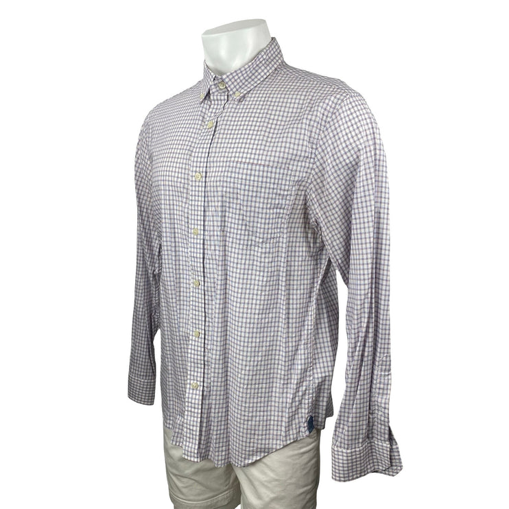 Banana Republic Men's Plaid Check Collared Long Sleeve Button Down Shirt Top L