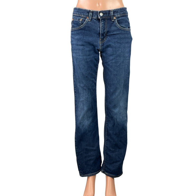 Levi's Women's Blue Dark Wash High Waisted Straight Leg Denim Jeans Size 28