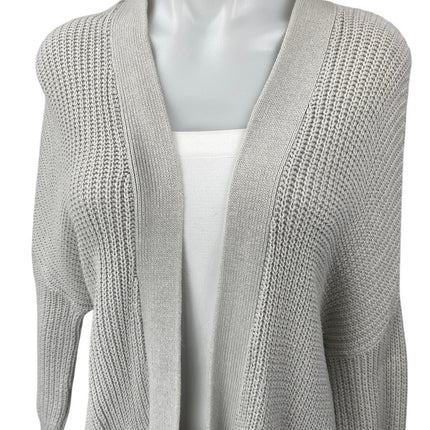 Urban Outfitters BDG Gray Waffle Knit Open Front Pockets Cardigan Sweater Top XS