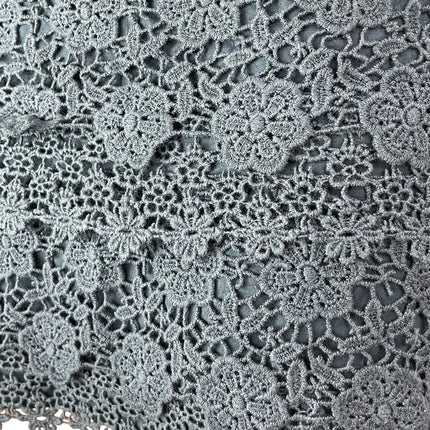 Abercrombie & Fitch Navy Blue Floral Lace Mid Waist Straight Mini Skirt Size S