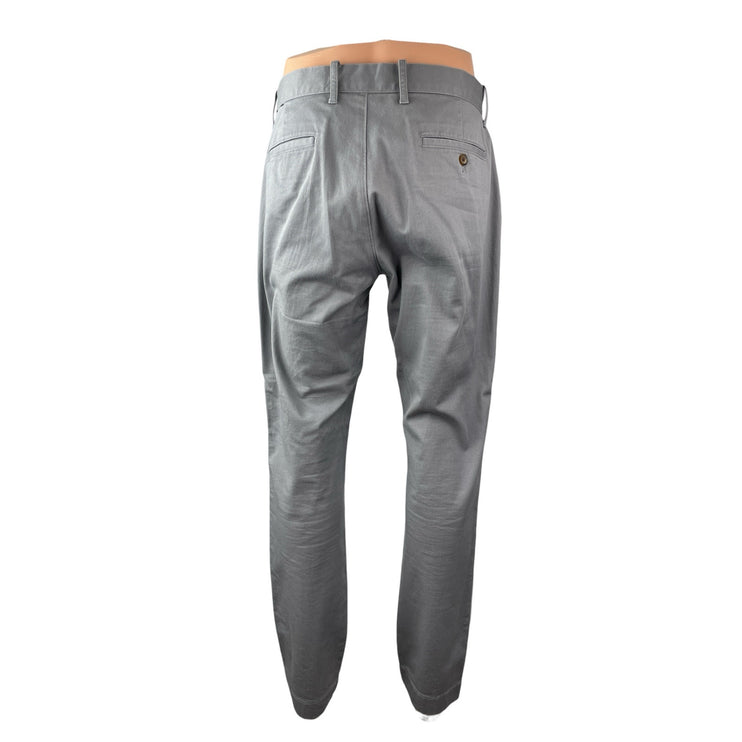 J.Crew Flex Men's Gray High Rise Athletic Slim Chino Denim Jeans Pants W32 L32