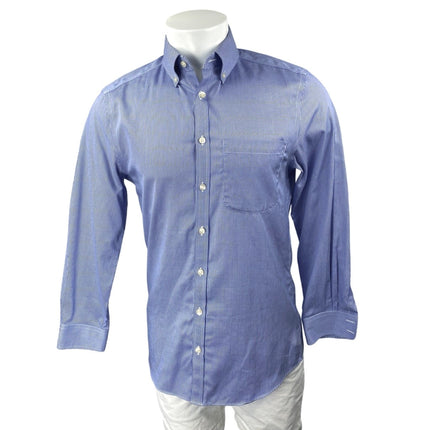 Charles Tyrwhitt Blue Checkered Long Sleeve Button Up Extra Slim Shirt Top 15/L