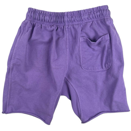 Boys Lie Purple Embroidered Logo Knit Drawcord Activewear Casual Sweat Shorts S