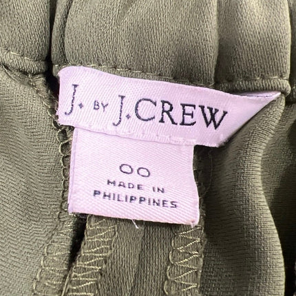 J.Crew Green High Waisted Stretch Pocket Elastic Waist Pull On Casual Shorts 00