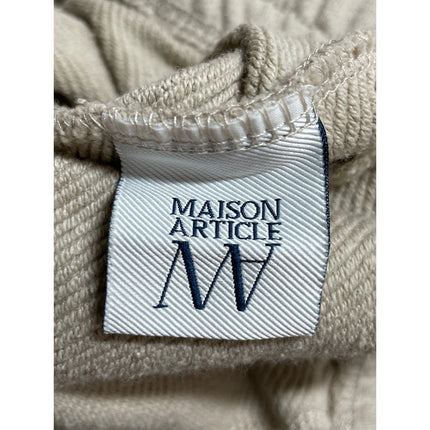 Maison Article Men's Beige Khaki Zip Pocket Knit Bermuda Chino Shorts Size M