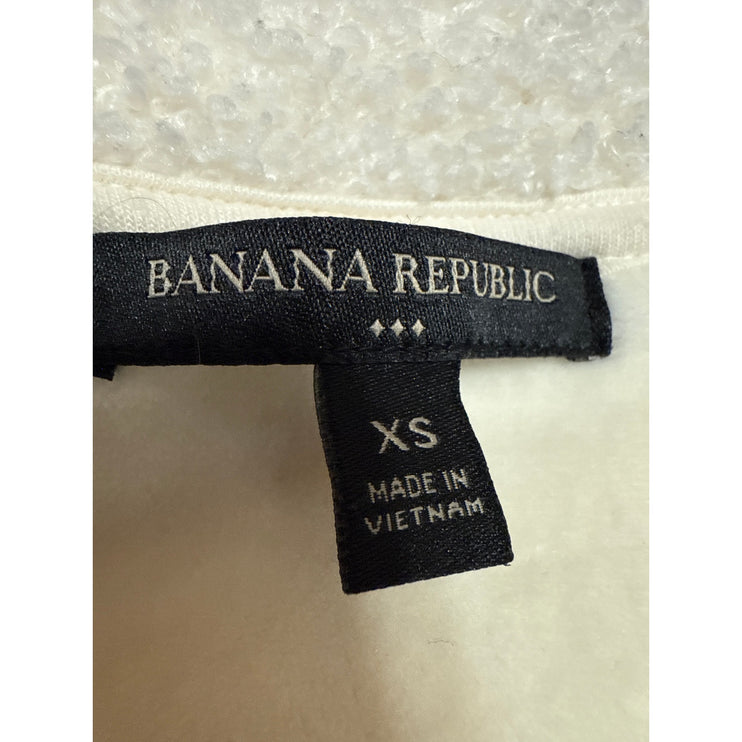 Banana Republic Cream Long Sleeve Full Zip Teddy Sherpa Bomber Jacket Size XS