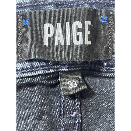 Paige Federal Men's Blue Dark Wash  High Rise Skinny Denim Jeans Pants Size 33