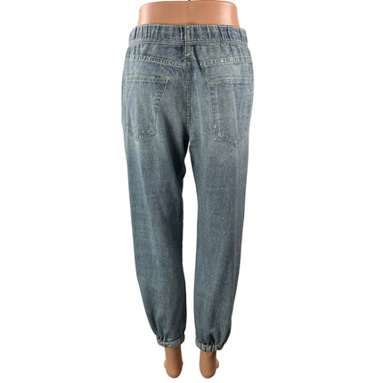 rag & bone Miramar Blue High Rise Light Wash Relaxed Denim Jogger Sweatpants M