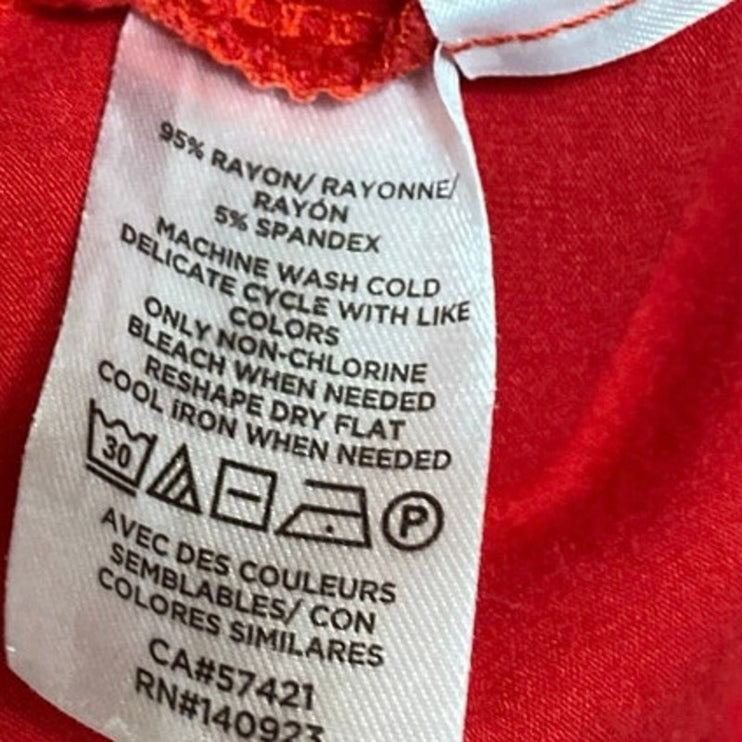 Ann Taylor LOFT Red Sleeveless Smocked Tiered Square Cami Tank Maxi Dress Size M