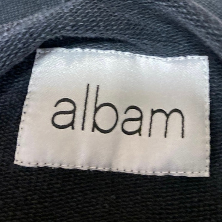 Albam Women's Black Cotton Long Sleeve Crew Neck Sweatshirt Sweater Top Size L