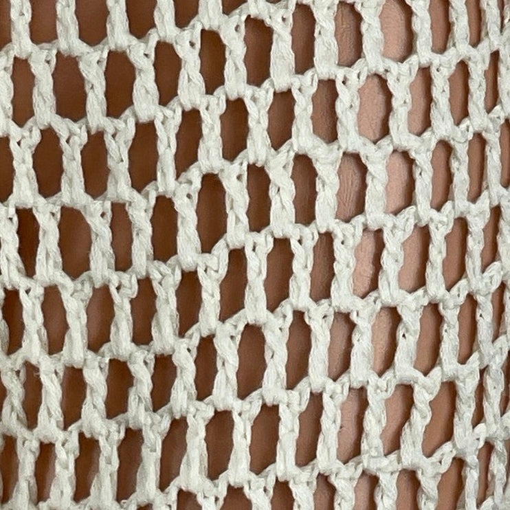 Primi Cream Crochet Mesh High Waisted Summer Swimming Cover Up Trousers Pants M