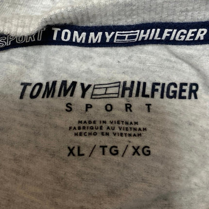 Tommy Hilfiger Sport Women's Gray Knit Short Sleeve Crew Neck Tee T-Shirt Top XL