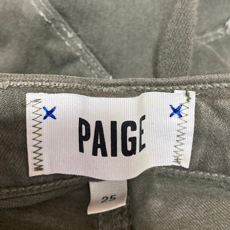 Paige Hoxton Ankle Women's Gray Mid Rise Casual Skinny Denim Jeans Size 25