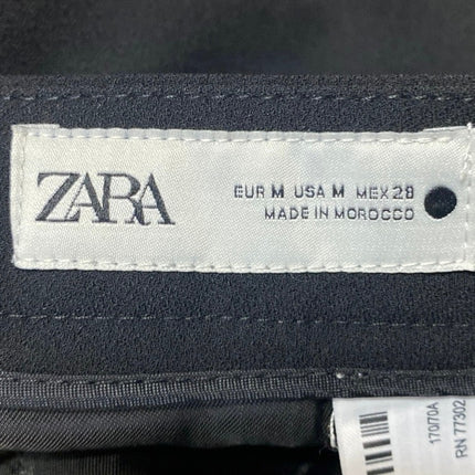 Zara Women's Black High Waisted Straight Leg Career Trousers Dress Pants Size M