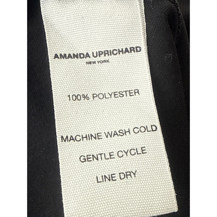 Amanda Uprichard Women's Black Zipper High Waisted A Line Mini Skirt Size XS