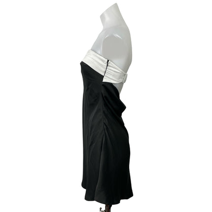 Princess Polly Black Strapless Tube Bandeau Cutout A Line Mini Dress Size 4