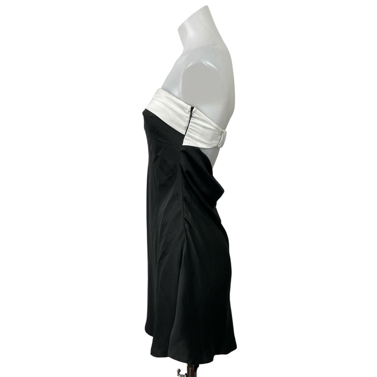 Princess Polly Black Strapless Tube Bandeau Cutout A Line Mini Dress Size 4