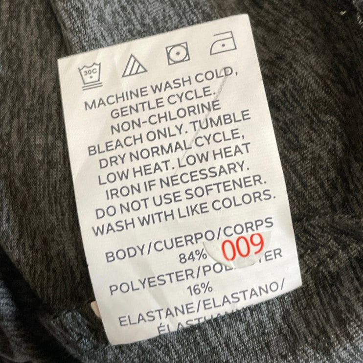 Van Heusen Performance Black Heather Long Sleeve Golf Sweatshirt Top Size L
