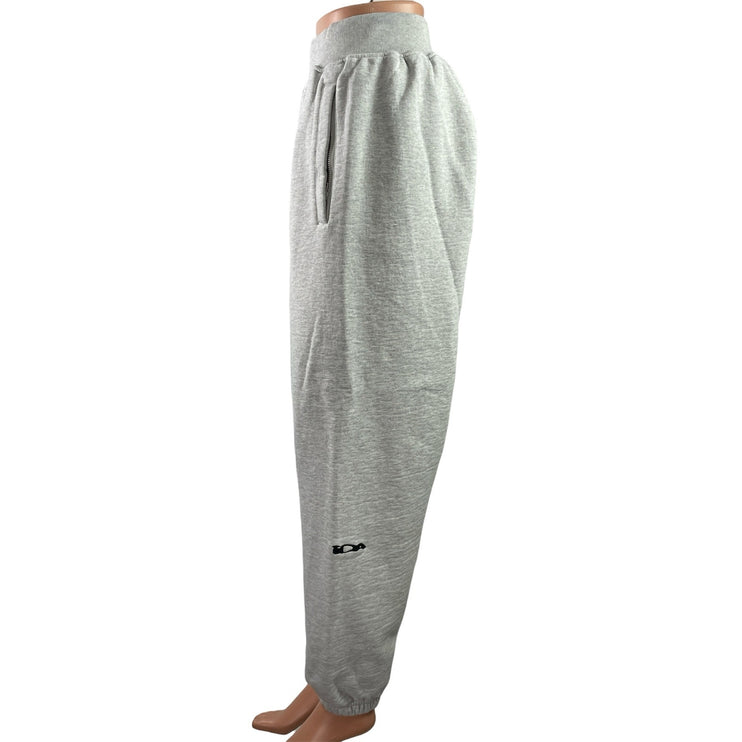 IDA Supply Womens Gray Fleece Logo Tapered Leg Lounge Jogger Sweat Pants Size L