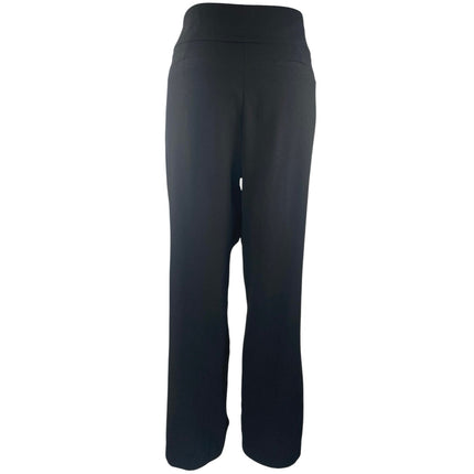 Bobeau Women's Black Straight Leg High Waist Zipper Trousers Dress Pants Size L