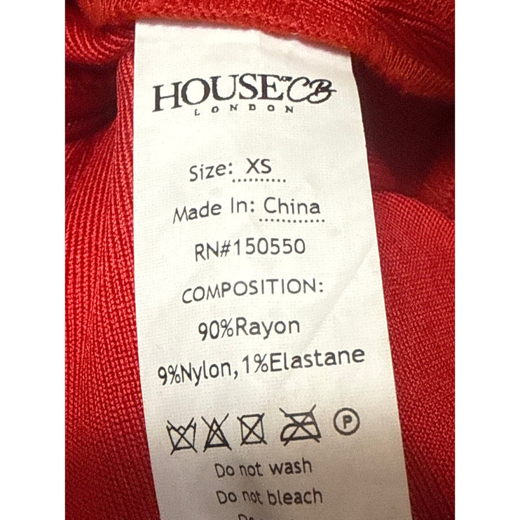 House of CB London Benedetta Red Sleeveless Straight Leg Tank Romper Jumpsuit XS