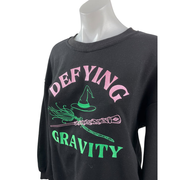 Wicked Movie Black Defying Gravity Graphic Long Sleeve Sweater Sweatshirt Top M