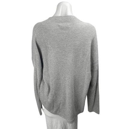 Banana Republic Women's Gray Rib Knit Mock Neck Long Sleeve Sweater Top Size XL