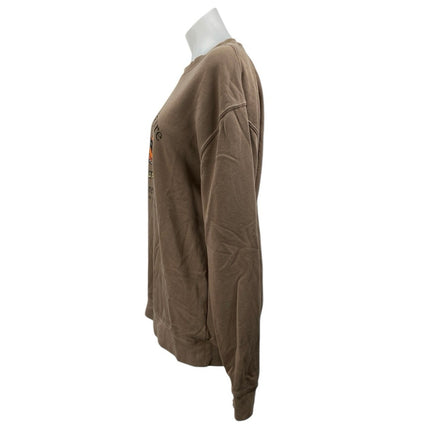 OnlyNY Women's Brown Graphic Print Butterfly Long Sleeve Sweatshirt Top Size L