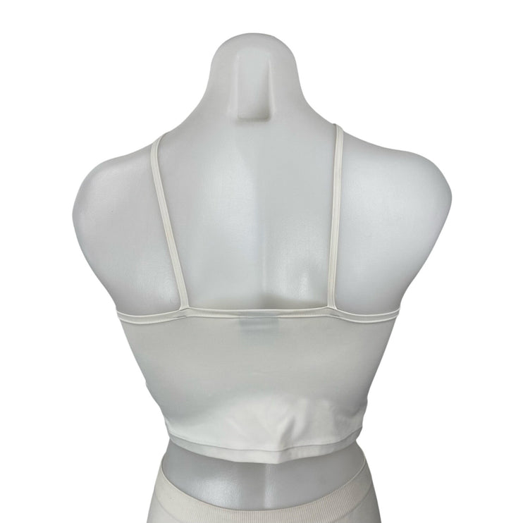 Gymshark Womens White Criss Cross Yoga Athletic Activewear Crop Cami Tank Top XS