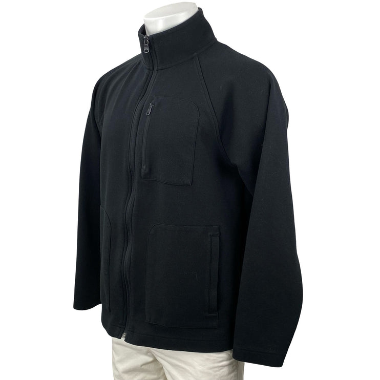 Banana Republic Men's Black Long Sleeve Full Zip Sweater Sweatshirt Top Size L
