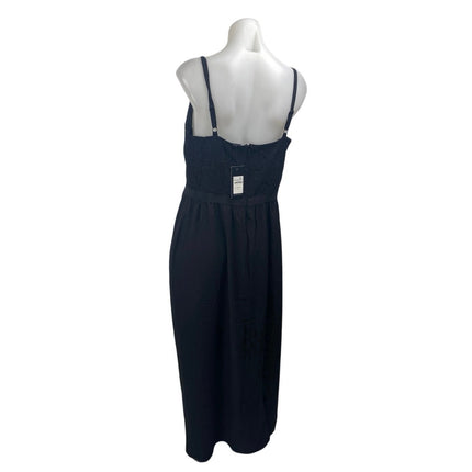 NEW City Chic  Black Floral Lace Corset Sleeveless Maxi Sheath Dress Size XS