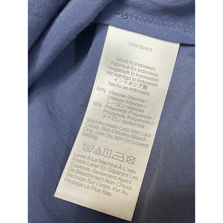 Madewell Aline Women's Blue High Waist Midi Straight A-Line Flared Skirt Size 6