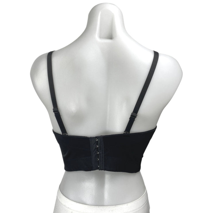 Women's Black Mirror Rhinestone Crystal Sleeveless Cami Camisole Crop Tank Top S