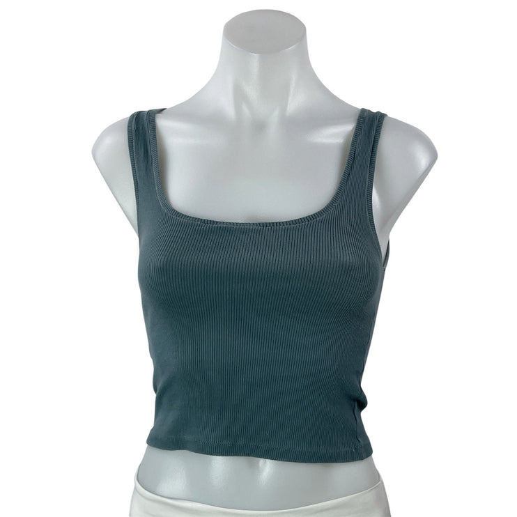 3 Pcs SKIMS Women's Gray Beige Olive Green Sleeveless Crop Tank Top Sets Sz M