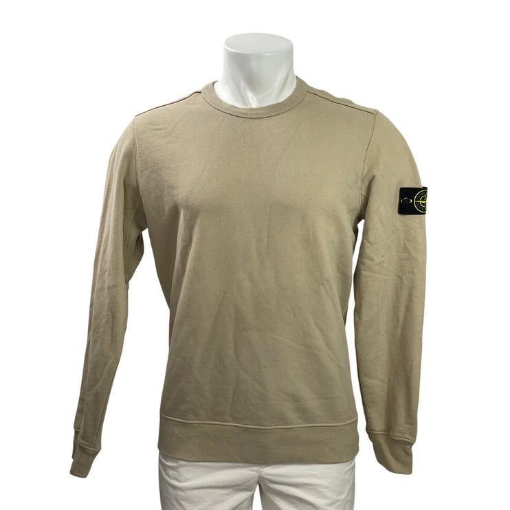 Stone Island Men's Beige Long Sleeve Crew Neck Knit Sweatshirt Sweater Top L