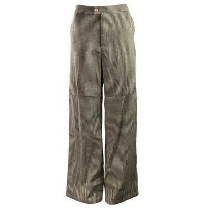 Princess Polly Brown Plaid Checkered High Waisted Wide Leg Trousers Pants Sz 12
