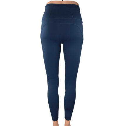 Lululemon Blue Skinny Leg Mid Rise Athletic Workout Yoga Gym Leggings Pants Sz 4