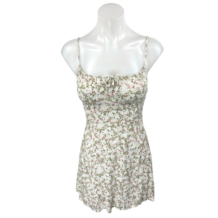 Aritzia Wilfred Multicolor Floral Sleeveless Cami Camisole Mini Tank Dress Sz 0