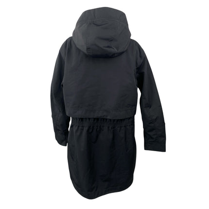 Athleta Women's Black Long Sleeve Hooded Hiking Hunting Athletic Coat Jacket XL