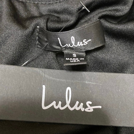 NEW Lulus Black Off The Shoulder V-neck Strapless Midi Bodycon Shealh Dress Sz S