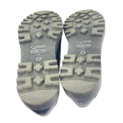 Circus by Sam Edelman Deana Black Sherpa Slip On Chunky Platform Loafers Shoes 6