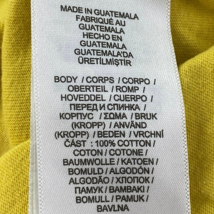POLO Ralph Lauren Yellow Crewneck Short Sleeve Graphic Tee T-shirt Top L 14-16