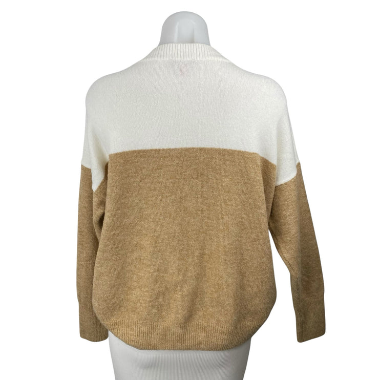 Vince Camuto Women's Color Block Crew Neck Long Sleeve Sweatshirt Sweater Top S