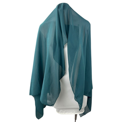 NEW Jaer Women's Teal Blue Winter Snow Shawl Mesh Wrap Scarf OS