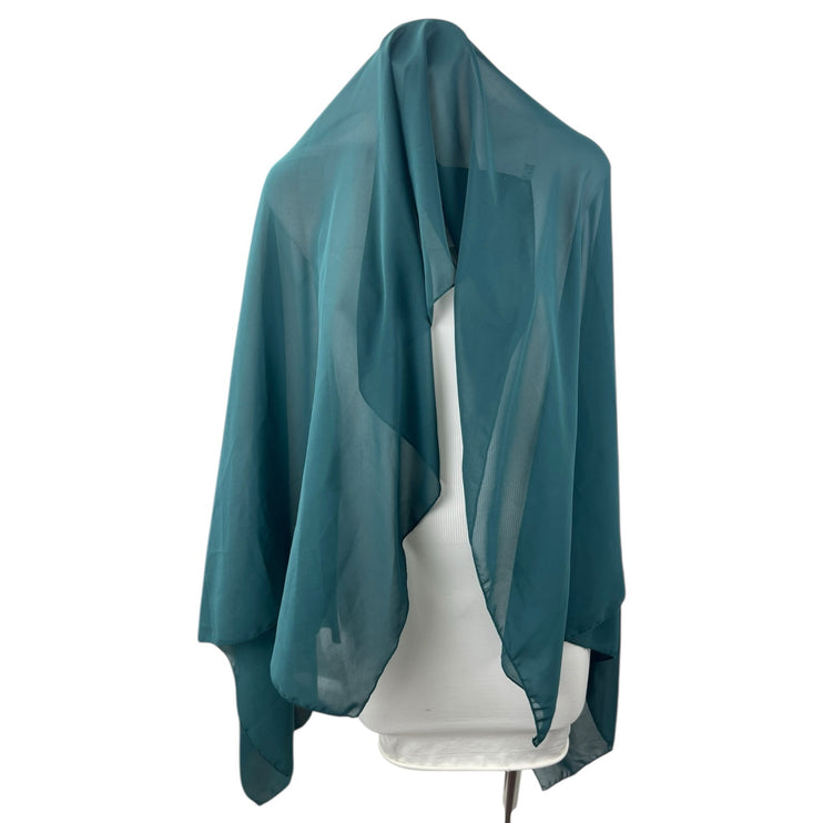NEW Jaer Women's Teal Blue Winter Snow Shawl Mesh Wrap Scarf OS
