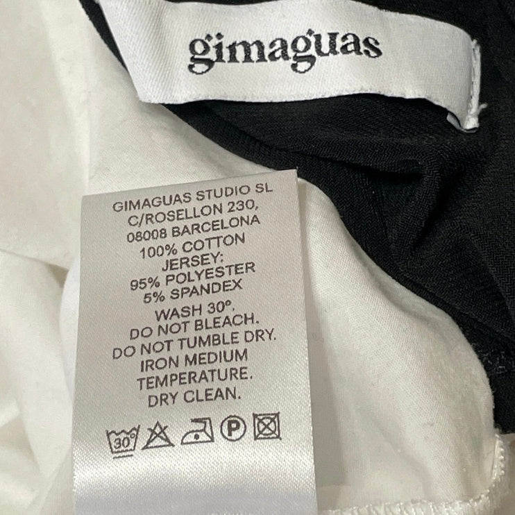 Gimaguas Womens Black White Sleeveless Color Block Fit & Flare Midi Dress Sz XS